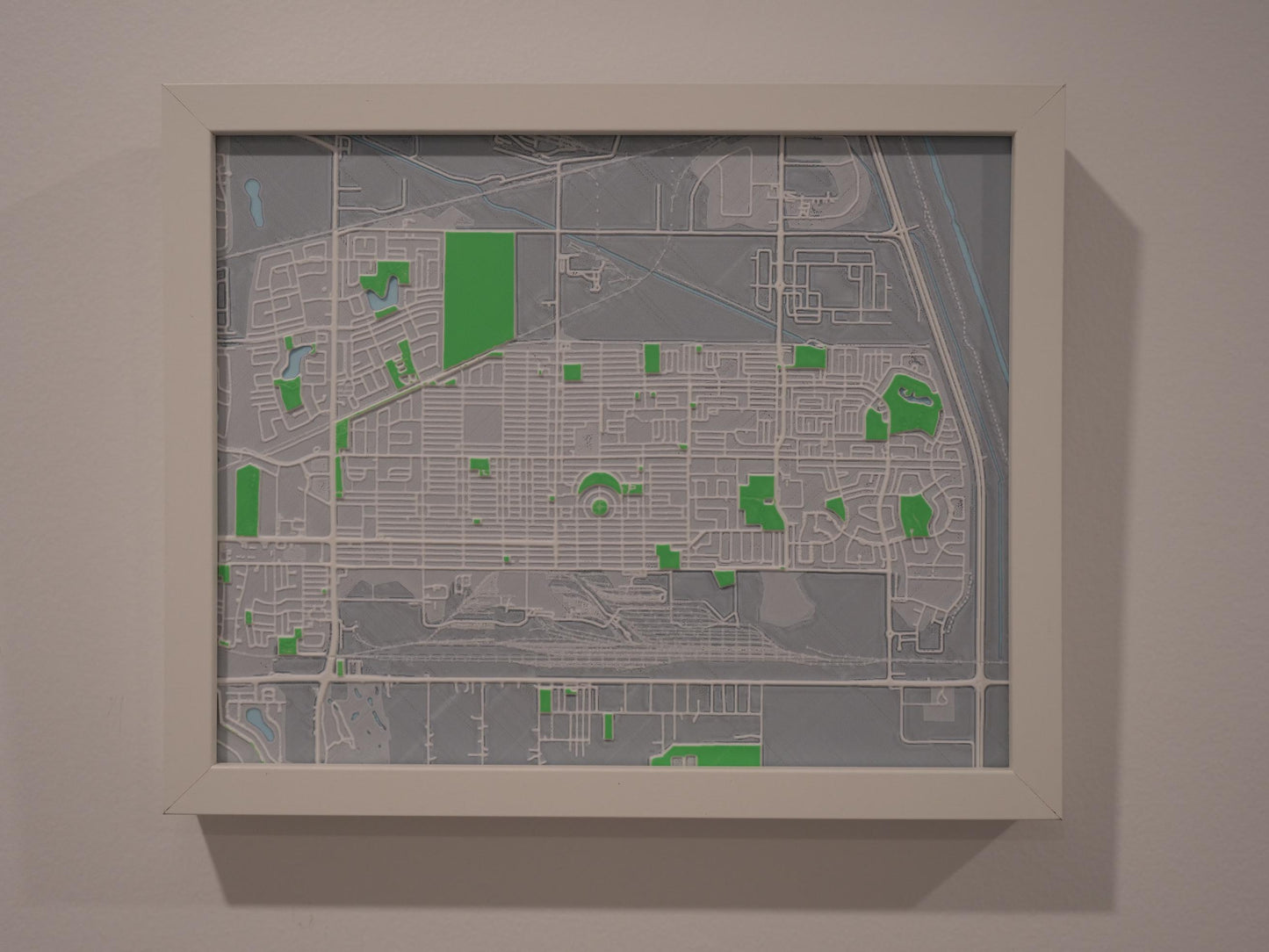 Transcona, Winnipeg 3D Street Map - Framed