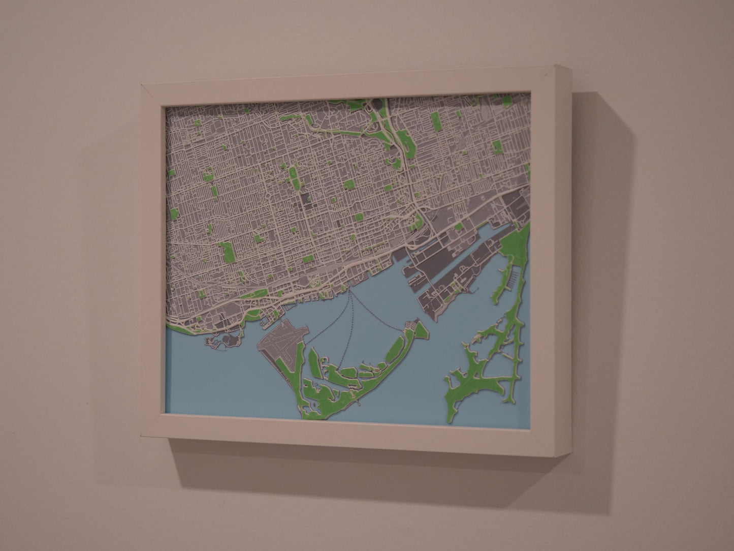 3D Toronto Street Map - Framed