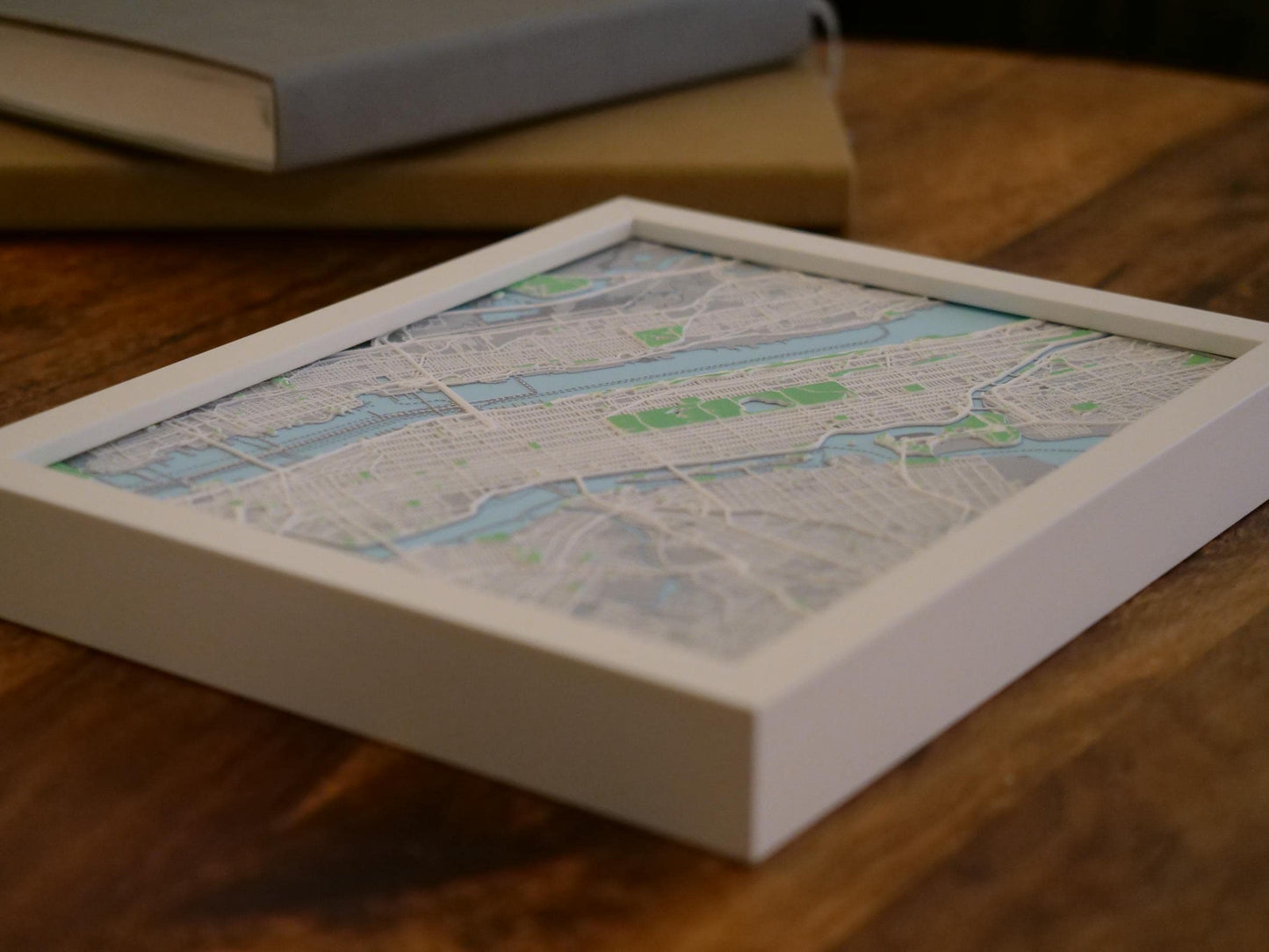 New York 3D City Street Map - Framed