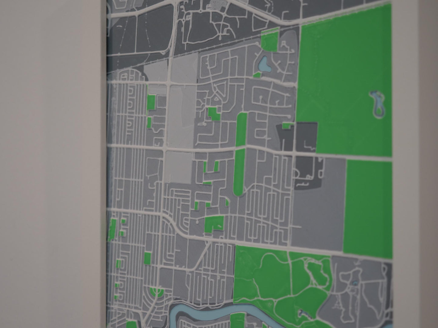 Tuxedo, Winnipeg 3D Street Map - Framed