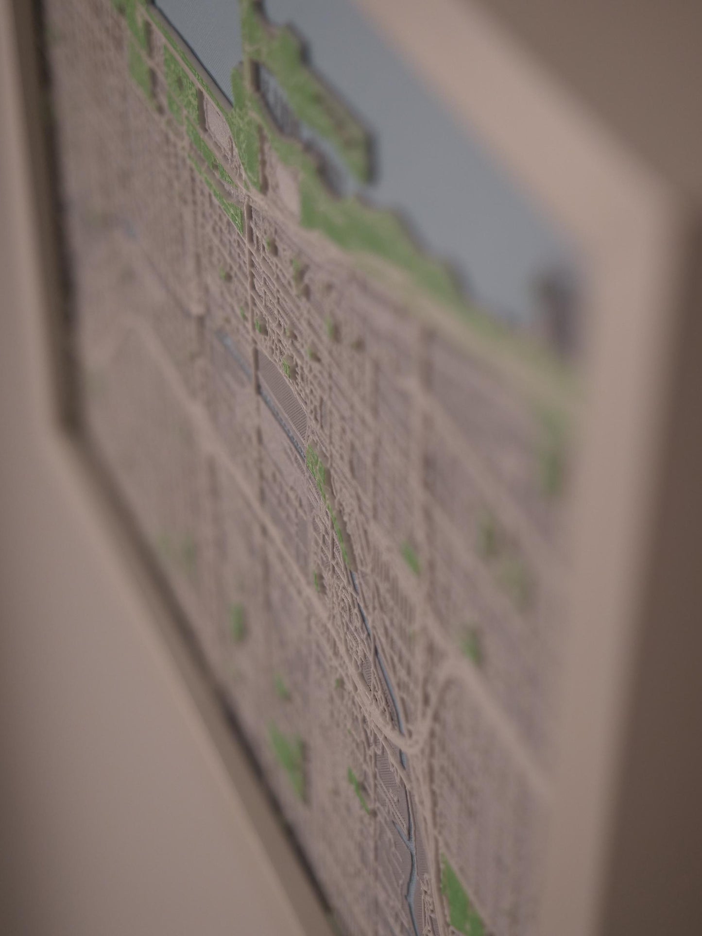 Chicago 3D Street Map - Framed