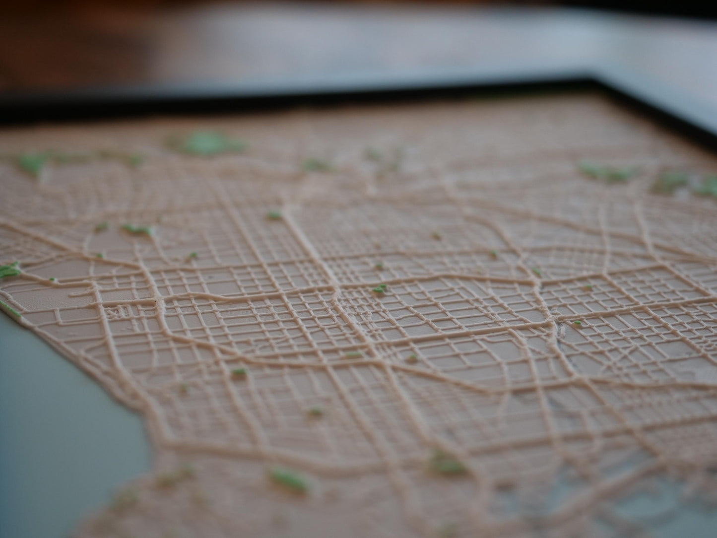 3D Los Angeles Street Map - Framed