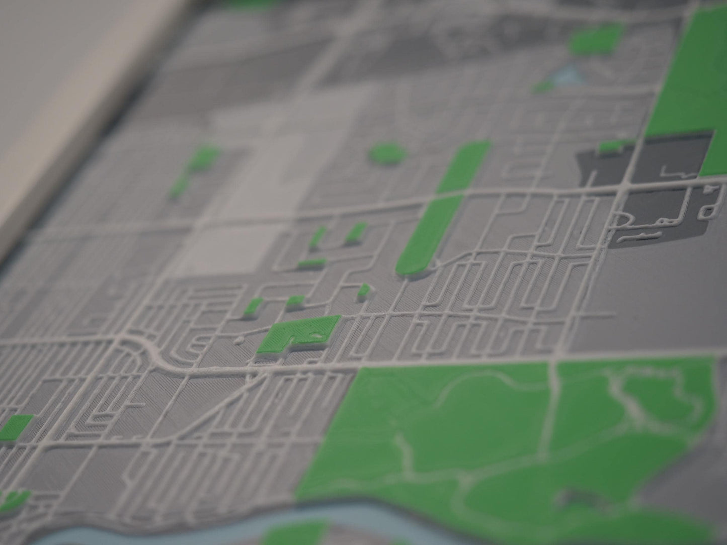 Tuxedo, Winnipeg 3D Street Map - Framed