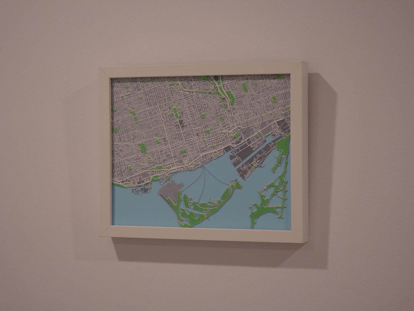 3D Toronto Street Map - Framed