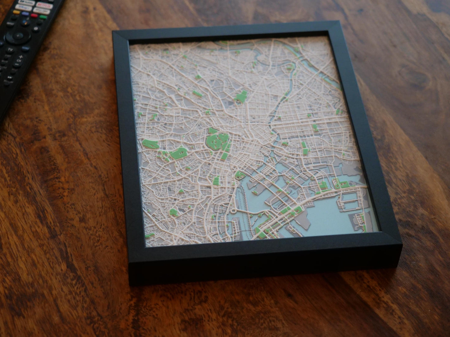 3D Tokyo Street Map - Framed