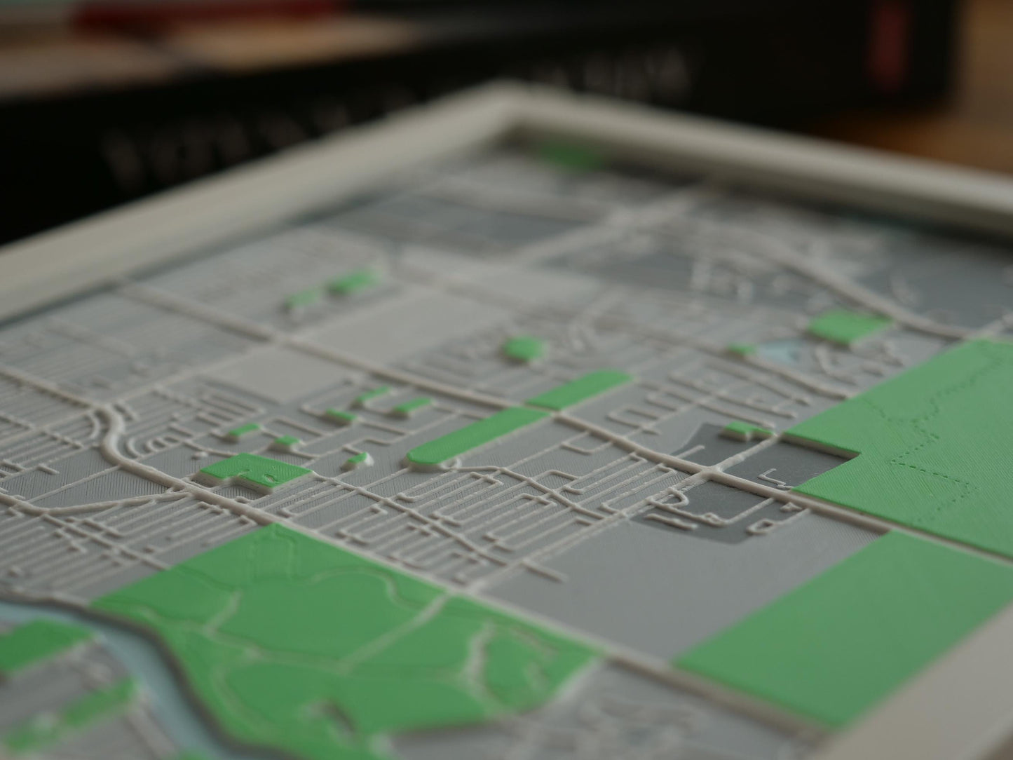 Tuxedo, Winnipeg 3D Street Map - Framed