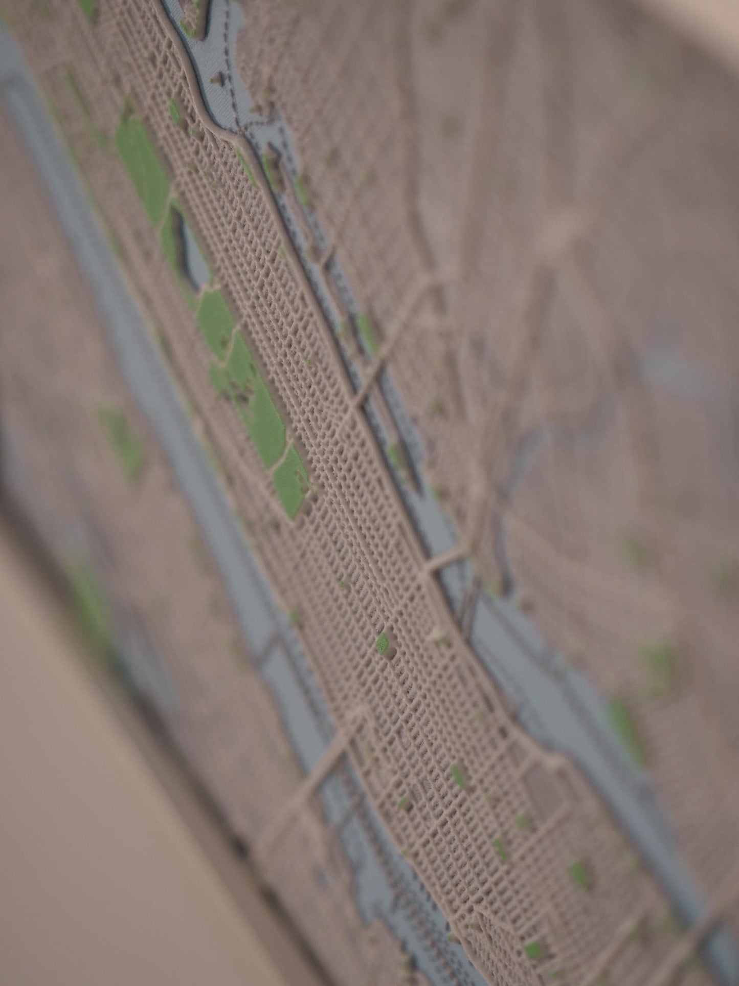 New York 3D City Street Map - Framed