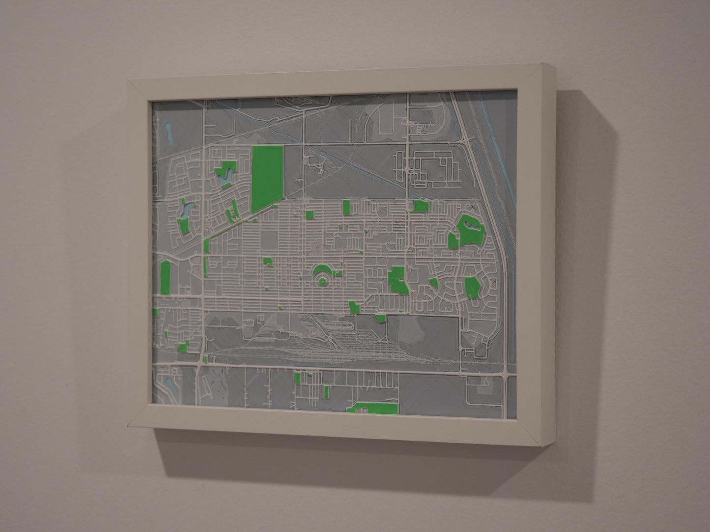 Transcona, Winnipeg 3D Street Map - Framed