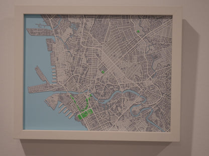 Manila 3D Street Map - Framed