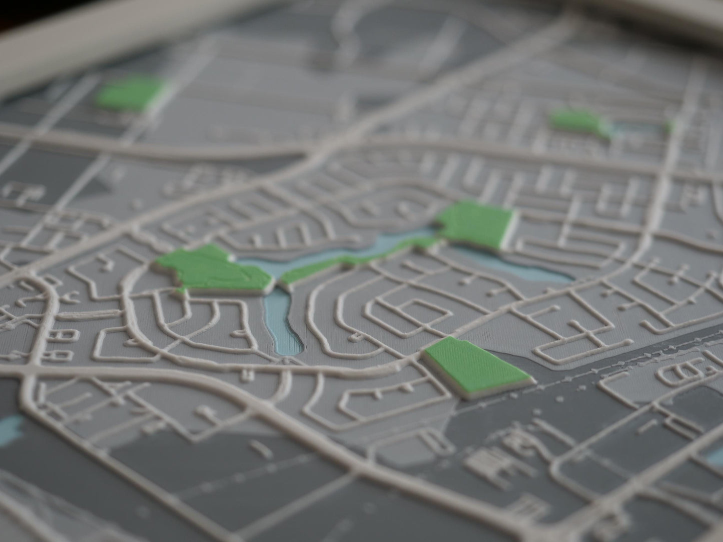Lindenwoods, Winnipeg 3D Street Map - Framed