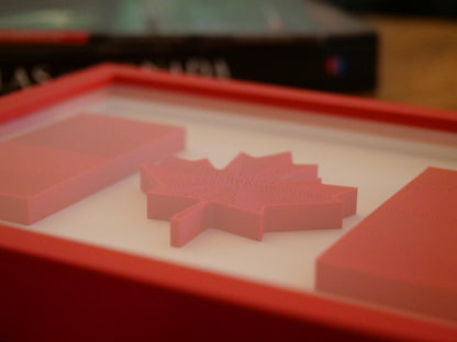 Canada Flag 3D Art  - Framed