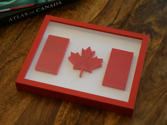 Canada Flag 3D Art  - Framed