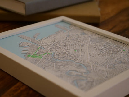 Manila 3D Street Map - Framed