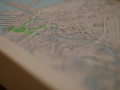 Manila 3D Street Map - Framed