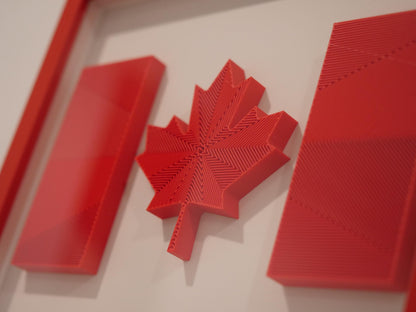 Canada Flag 3D Art  - Framed