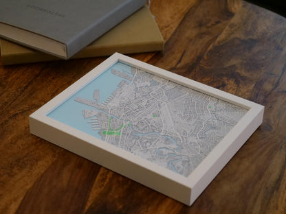 Manila 3D Street Map - Framed