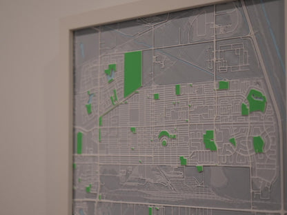 Transcona, Winnipeg 3D Street Map - Framed