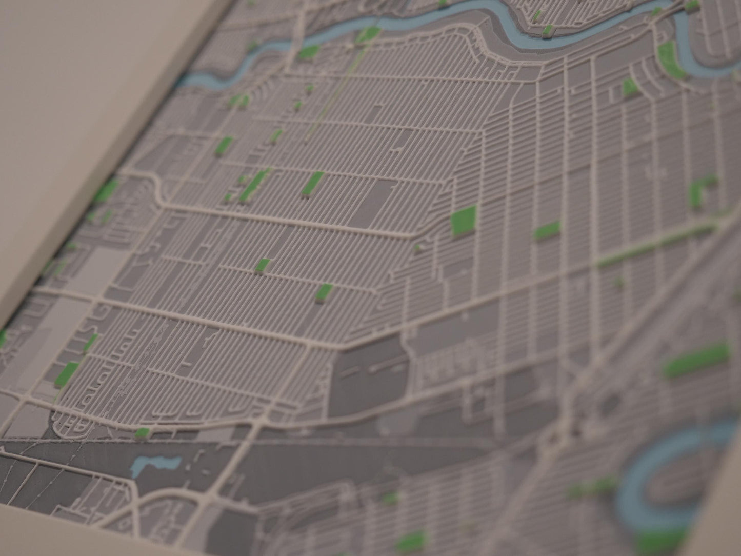 River Heights, Winnipeg 3D Street Map - Framed