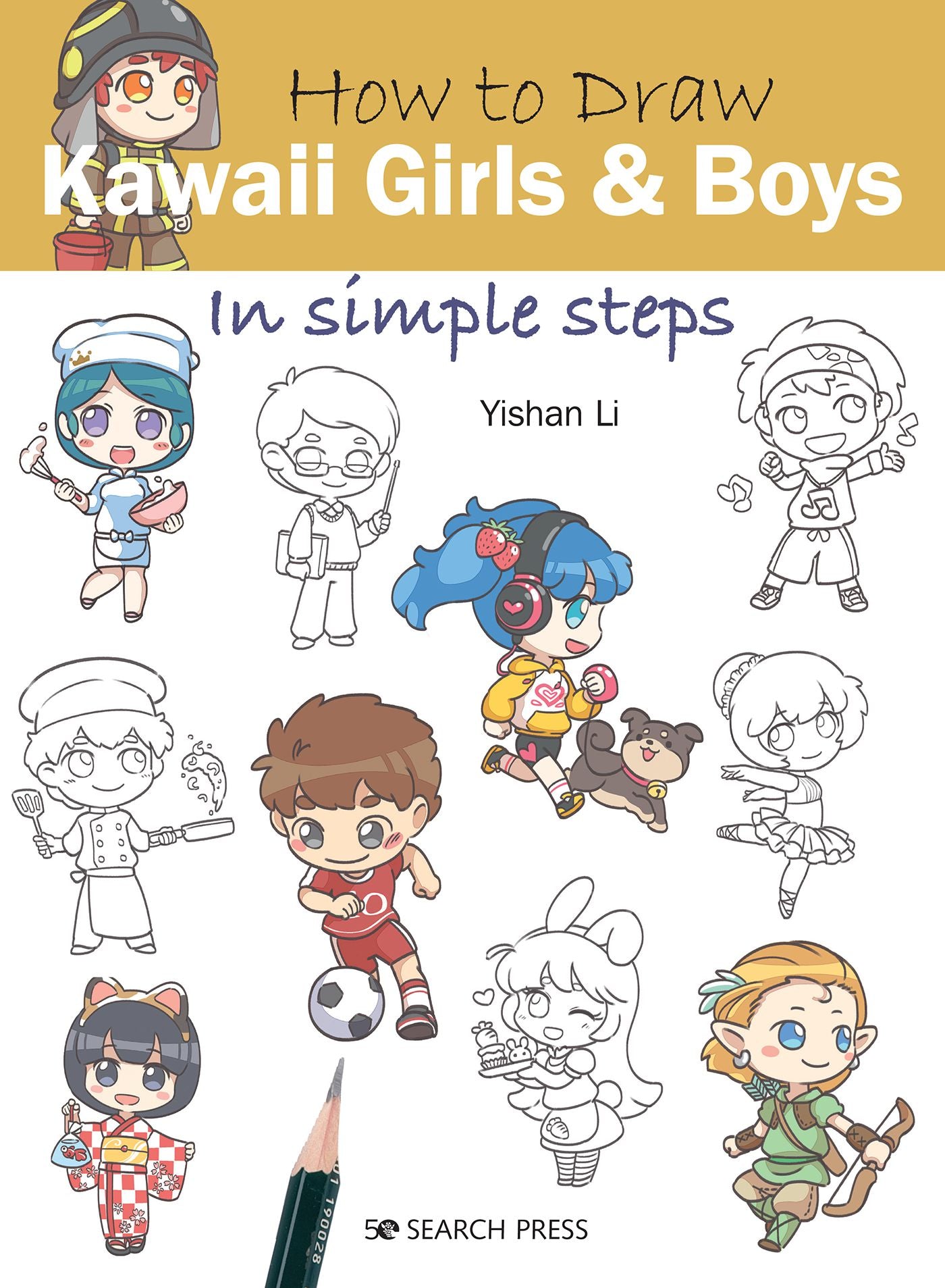 How to Draw Kawaii Girls and Boys in Simple Steps – Dotted Lines