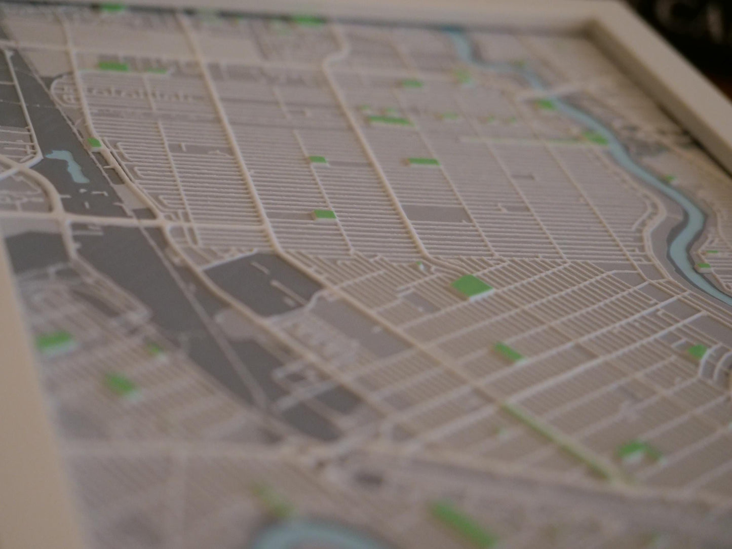 River Heights, Winnipeg 3D Street Map - Framed