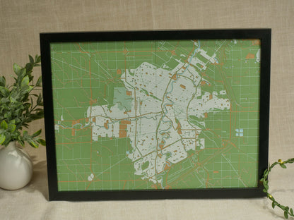 Winnipeg - 31 x 41cm Framed Map