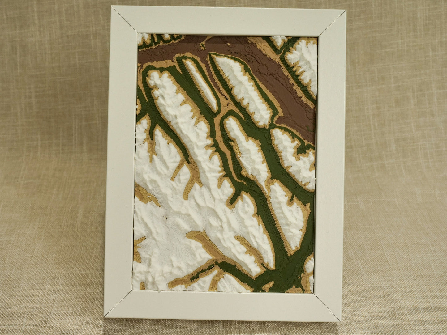 Banff/Canmore Mountains - Framed 18x13cm Map