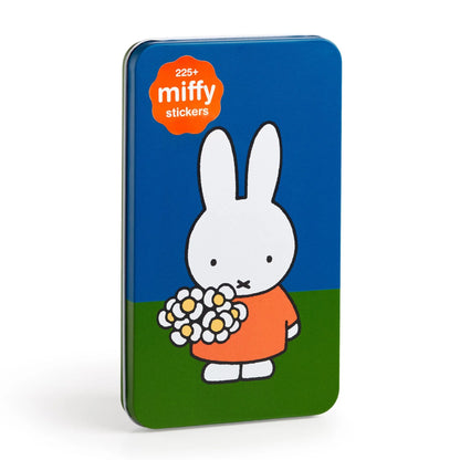 Galison Miffy Sticker Tin – 22 Pages of Miffy Stickers and 2 Pages of Puffy Miffy Stickers