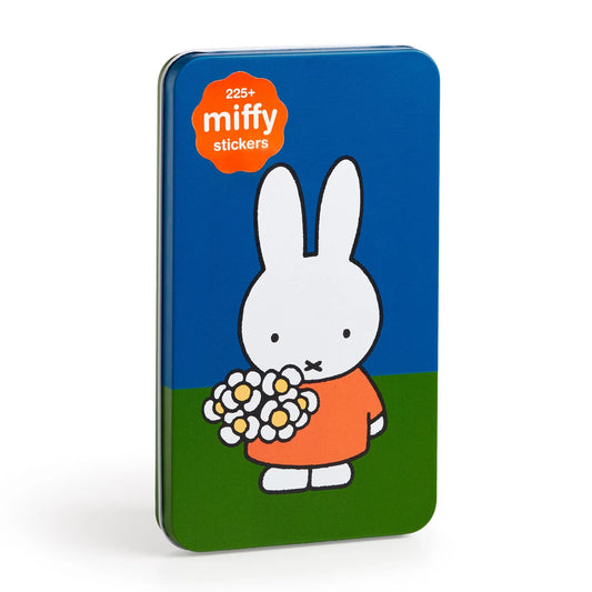 Galison Miffy Sticker Tin – 22 Pages of Miffy Stickers and 2 Pages of Puffy Miffy Stickers