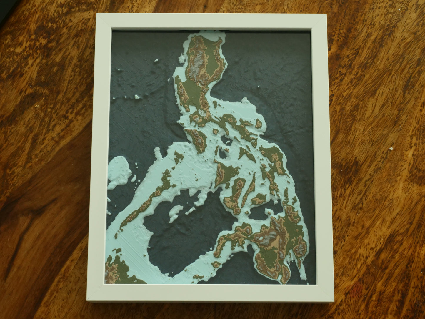 The Phillipines Relief Map - Framed 25x20cm