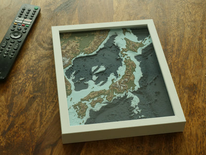 Japan Relief Map - Framed 25x20cm