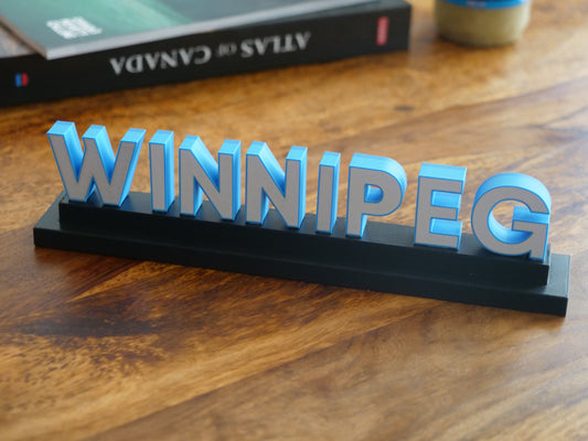 Model Winnipeg Sign - 3D Miniature from the Forks