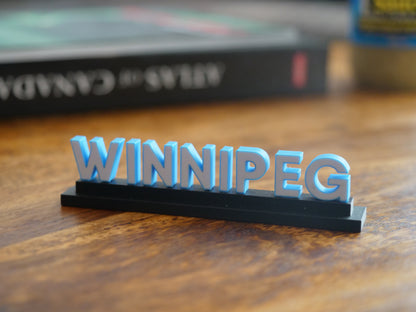 Model Winnipeg Sign - 3D Miniature from the Forks