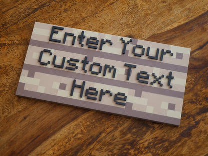 Custom 3D Minecraft Sign