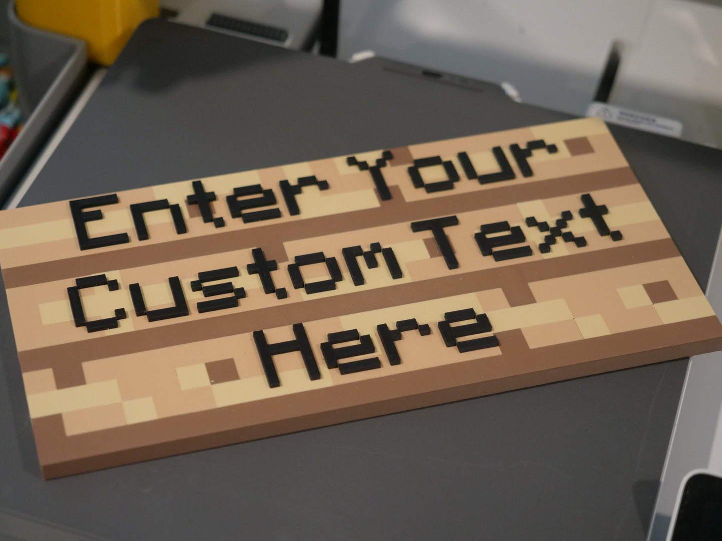 Custom 3D Minecraft Sign