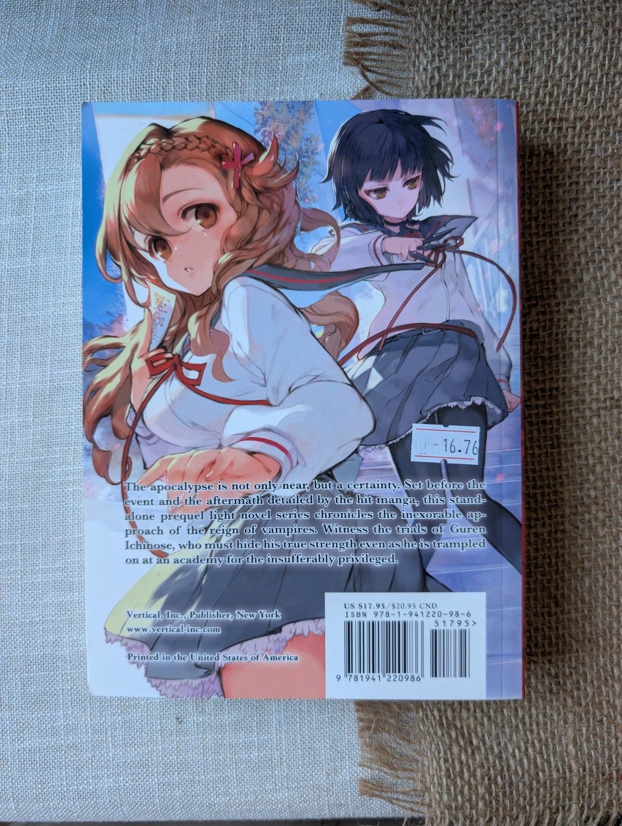 Seraph of the End, 1 (novel) Guren Ichinose: Catastrophe at Sixteen