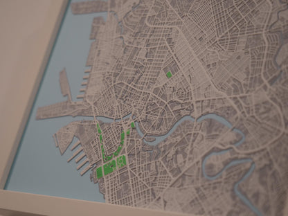 Manila 3D Street Map - Framed