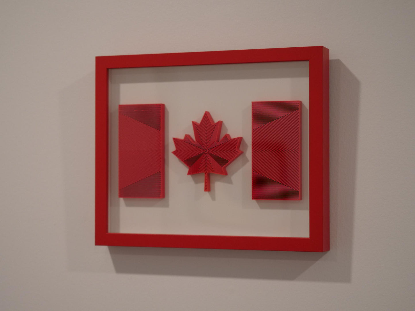 Canada Flag 3D Art  - Framed