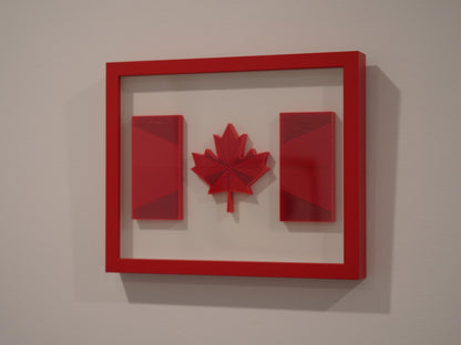 Canada Flag 3D Art  - Framed