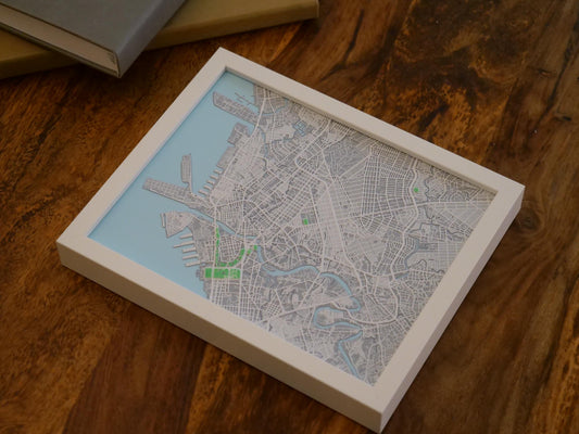 Manila 3D Street Map - Framed