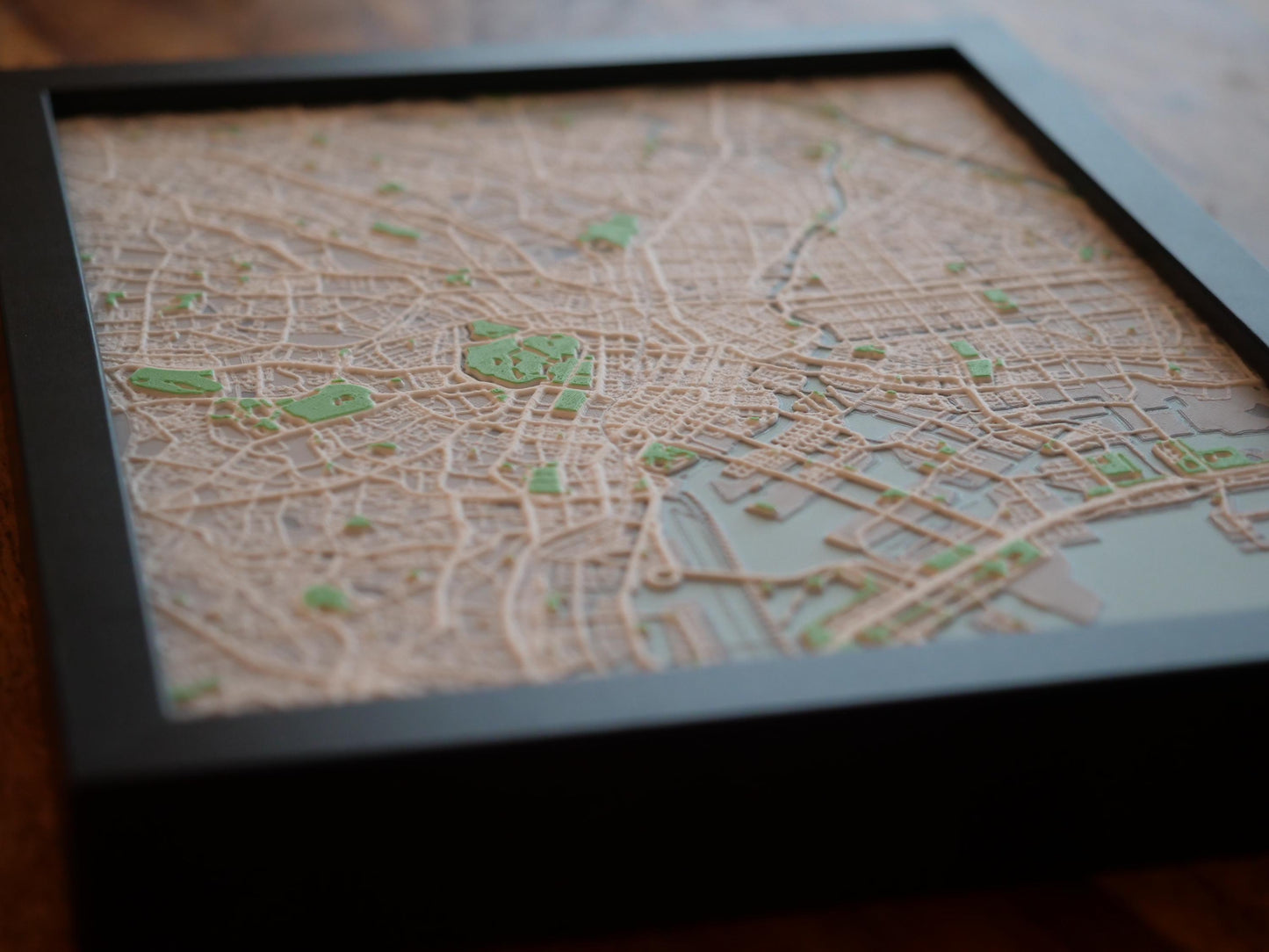 3D Tokyo Street Map - Framed
