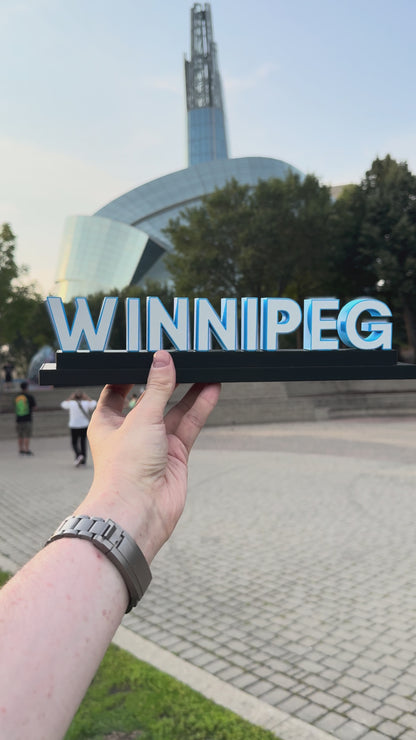 Model Winnipeg Sign - 3D Miniature from the Forks
